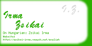 irma zsikai business card